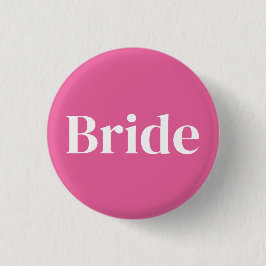 Roze bride Bachelorette Ronde Button 3,2 Cm