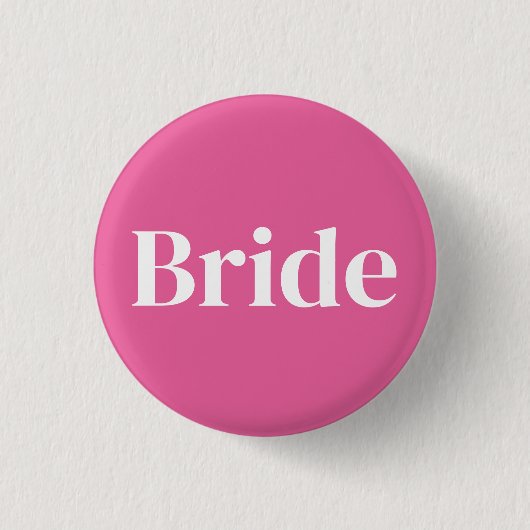 Roze bride Bachelorette Ronde Button 3,2 Cm (Voorkant)