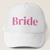 Roze bride Bachelorette Trucker Hat Trucker Pet (Voorkant)
