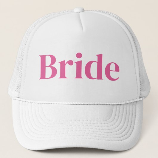 Roze bride Bachelorette Trucker Hat Trucker Pet (Voorkant)