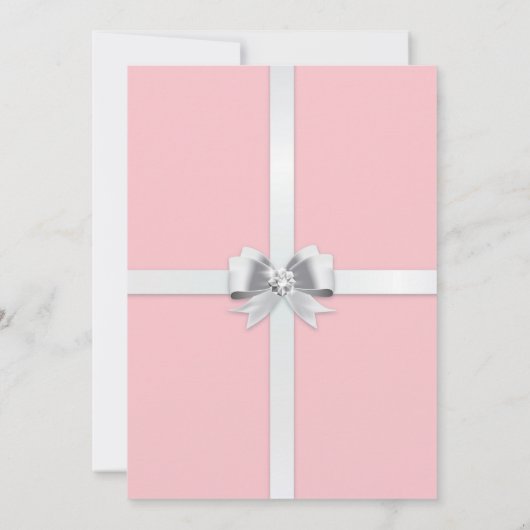 Roze bride & Co. Bridal Shower Invitation Kaart (Achterkant)