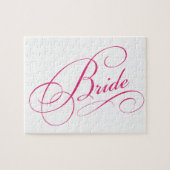 Roze BRIDE om een elegant gebogen cadeau te zijn Legpuzzel (Horizontaal)