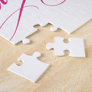 Roze BRIDE om een elegant gebogen cadeau te zijn Legpuzzel