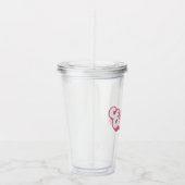 Roze bride retro font bachelorette acryl drinkbeker (Rechts)