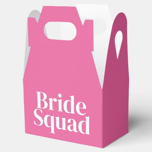Roze bride Squad Bachelorette Bedankdoosjes (Geopend)