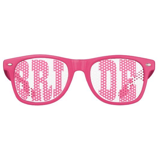 Roze BRIDE Swag Party Bril Retro Zonnebril (Voorkant)