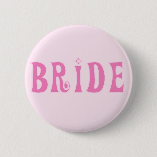 Roze bride Tshirts en cadeaus Ronde Button 5,7 Cm (Voorkant)