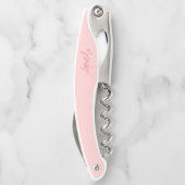 Roze Bridesmaid Gift Personalized Kurkentrekker (Achterkant)