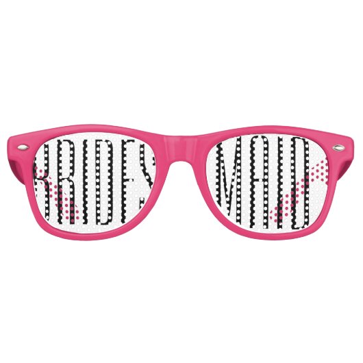 Roze bridesmaid Swag Party bril Retro Zonnebril (Voorkant)