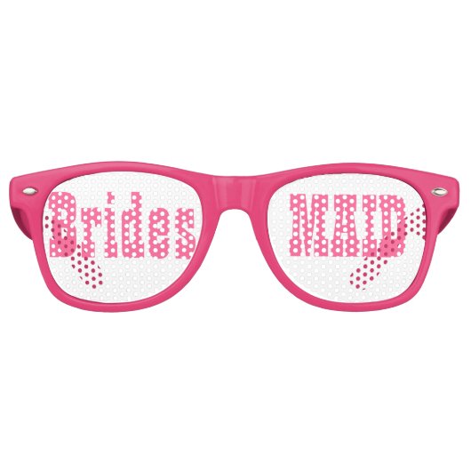 Roze bridesmaid Swag Party bril Retro Zonnebril (Voorkant)