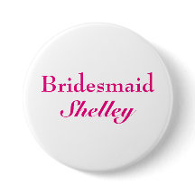 Roze Bridesmaïde Button