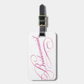 Roze bridesmaïde, zoete bachelorette bagagelabel (Voorkant verticaal)
