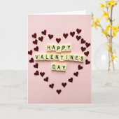 Roze brief titels Valentijnsdag kaart (Gele Bloem)