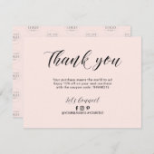 Roze briefing bedrijfspakket Hartelijk dank Bedankkaart (Voorkant / Achterkant)