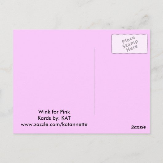 Roze Briefkaart (Achterkant)