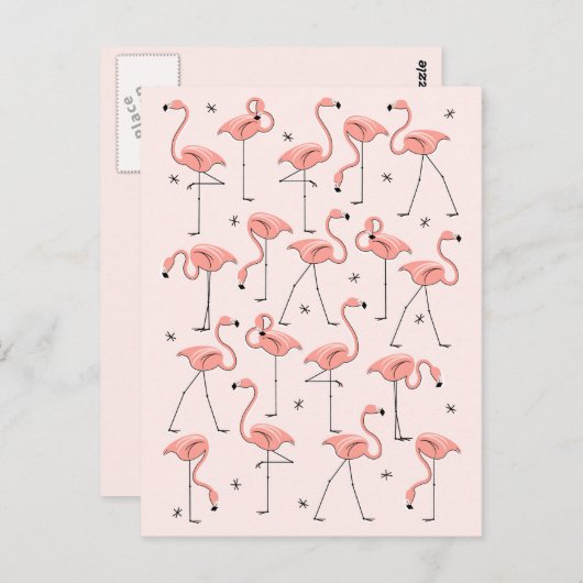 Roze briefkaart (Voorkant / Achterkant)