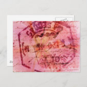 Roze Briefkaart (Voorkant / Achterkant)