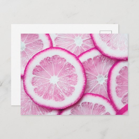 Roze briefkaart (Voorkant / Achterkant)