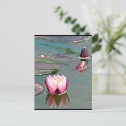 Roze briefkaart (Staand voorkant)