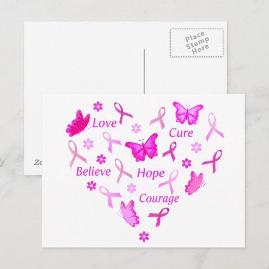 Roze Briefkaart (Voorkant / Achterkant)