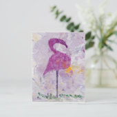 Roze Briefkaart Flamingo (Staand voorkant)