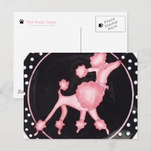 Roze Briefkaart met schuifniveau (Voorkant / Achterkant)