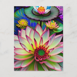 Roze Briefkaart met watervrij ventilator