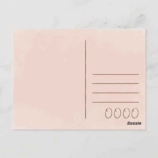 Roze Briefkaart Teacup (Achterkant)