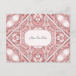 Roze Briefkaart van Floral