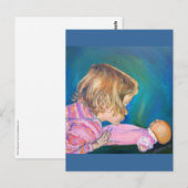 Roze Briefkaart van pyjama (Voorkant / Achterkant)