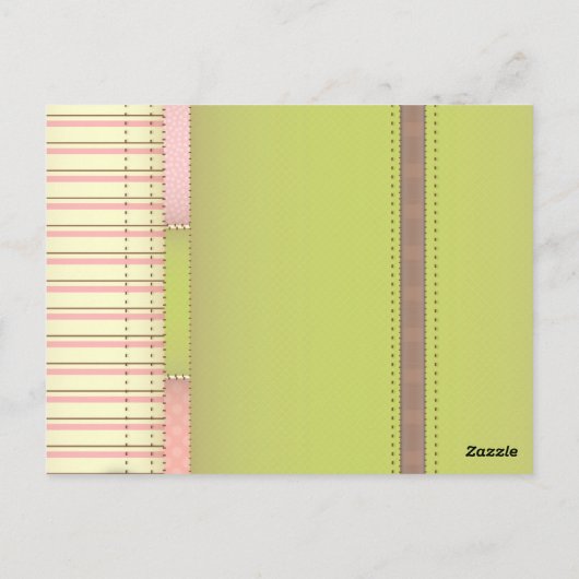  roze Briefkaart voor bundelbanner (Achterkant)