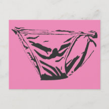Roze briefs Briefkaart