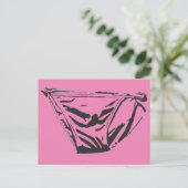 Roze briefs Briefkaart (Staand voorkant)