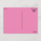 Roze briefs Briefkaart (Achterkant)