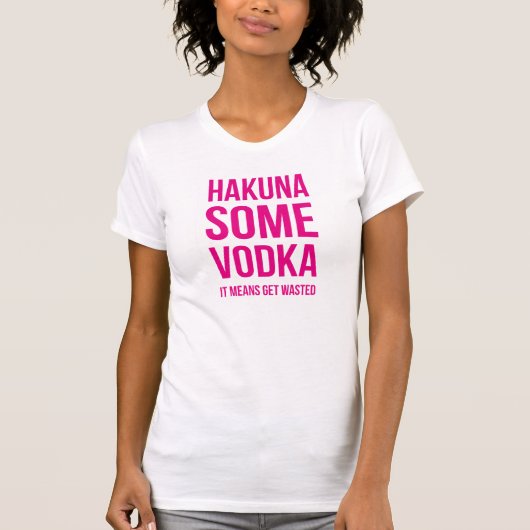 Roze brieftering Hakuna T-shirt (Voorkant)