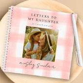 Roze brieven aan mijn dochter Keepsake Gingham Fot Notitieboek
