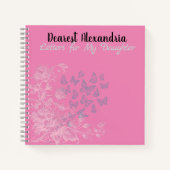 Roze brieven aan mijn dochter Memory Spiral Notebo Notitieboek (Voorkant)