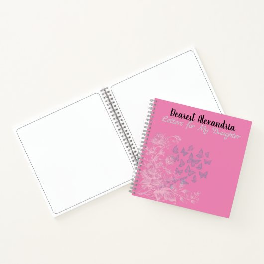 Roze brieven aan mijn dochter Memory Spiral Notebo Notitieboek (Binnen)