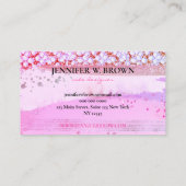 Roze, Bright Neon Girly Home Bakery Cake Visitekaartje (Achterkant)