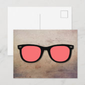 Roze bril briefkaart (Voorkant / Achterkant)