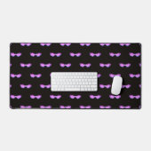 Roze Bril Met Glitters Minimalistisch Patroon Bureaumat (Keyboard & Muis)