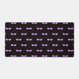 Roze Bril Met Glitters Minimalistisch Patroon Bureaumat