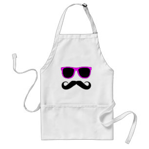 Roze bril Mustache Retro Standaard Schort