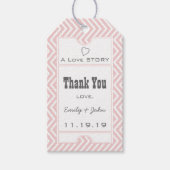 Roze Broadway Ticket Weddenschap Bedankt Cadeaulabel (Voorkant)