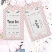 Roze  Broadway Ticket Weddenschap Bedankt Cadeaulabel