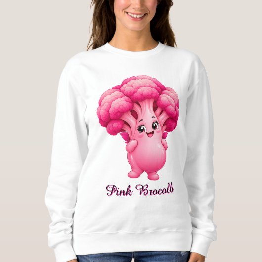 Roze broccoli trui (Voorkant)