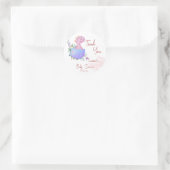 Roze broed binnenkort baby shower dank u ronde sticker (Tas)