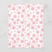 Roze broedei binnenkort uitnodigen baby shower bud (Achterkant)