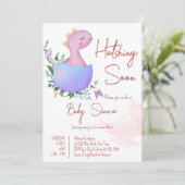 Roze broedei binnenkort Uitnodigen baby shower Kaart (Staand voorkant)