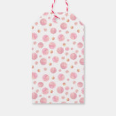 Roze broedei snel baby shower op maat cadeaulabel (Achterkant)